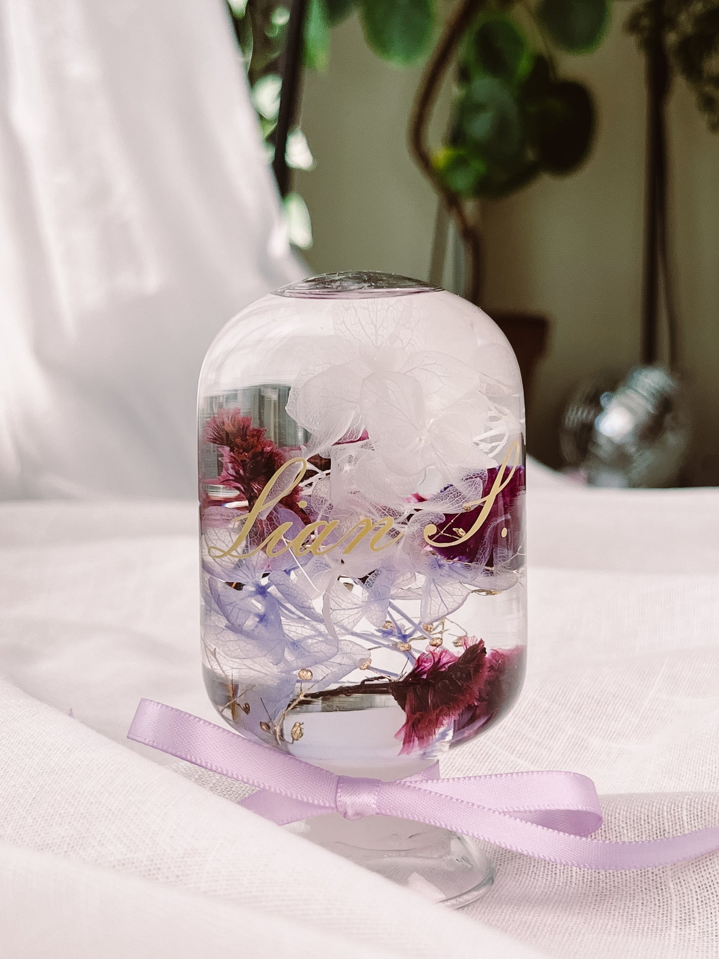 LED Night Light Crystal Ball #13 - Violet Dew