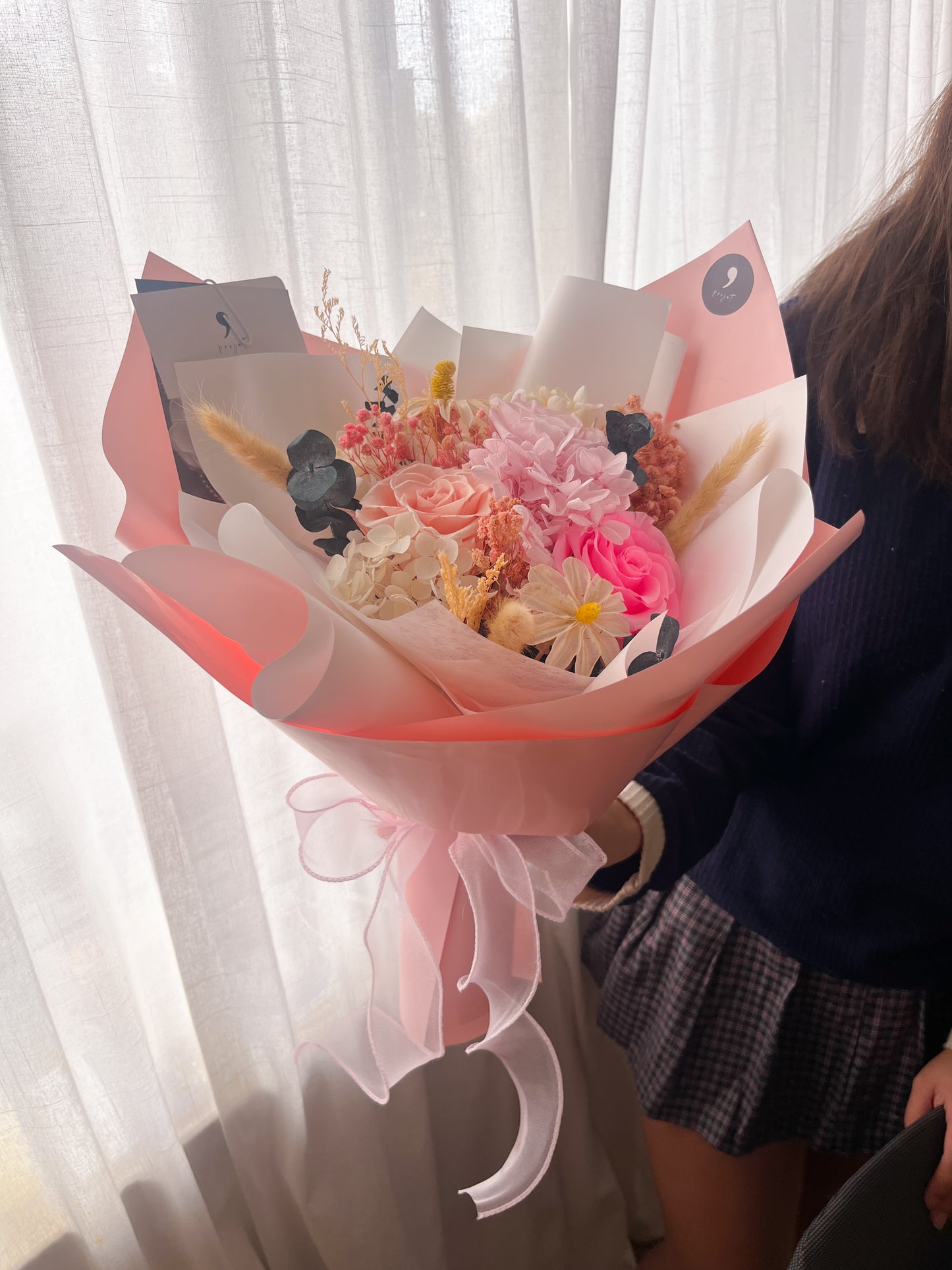 Pink Forever Roses Bouquet