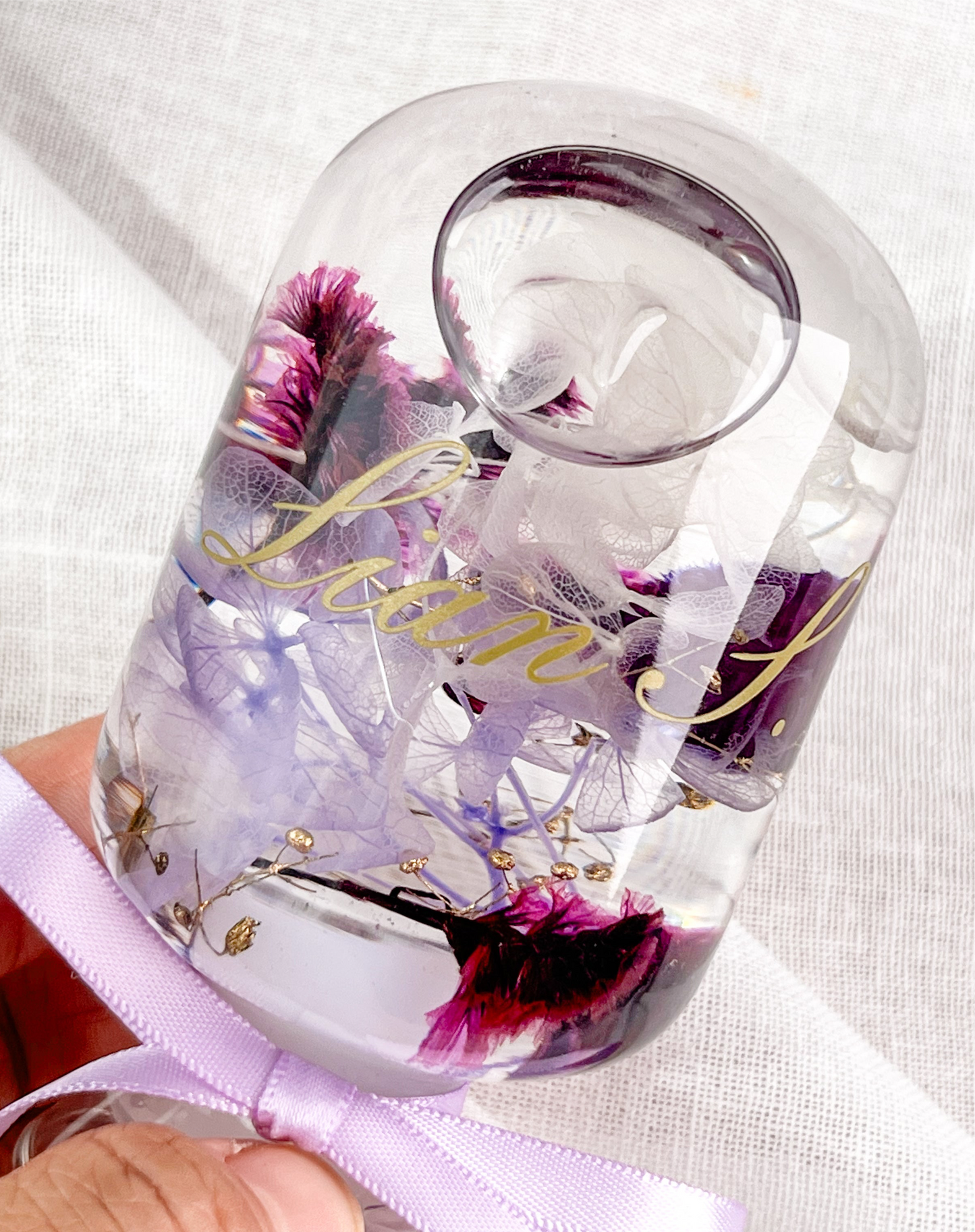 LED Night Light Crystal Ball #13 - Violet Dew