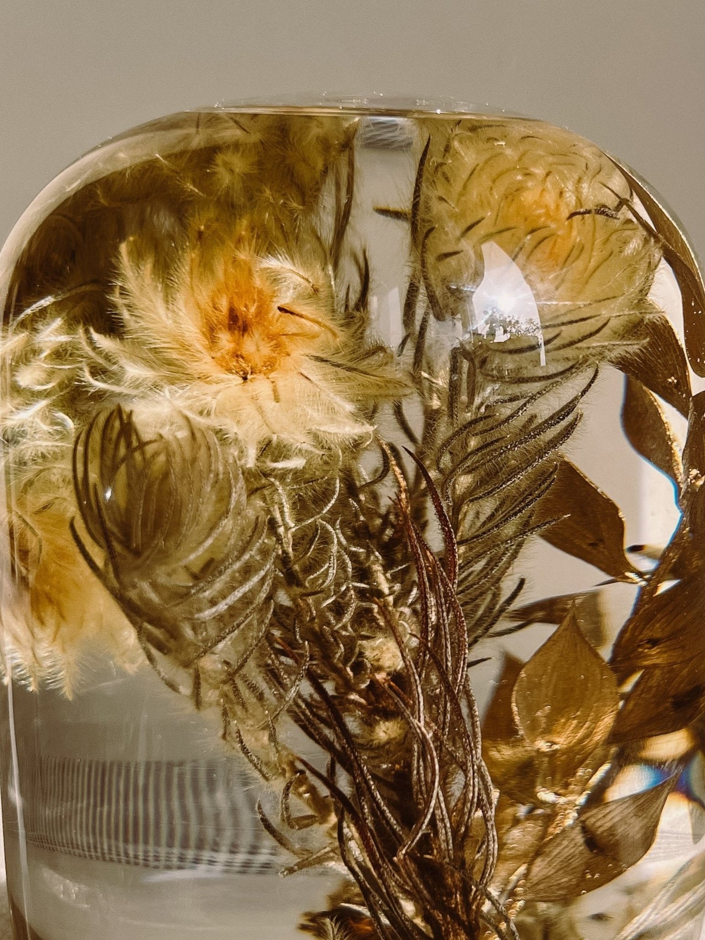 LED Light Crystal Ball #12 - Golden Phylica