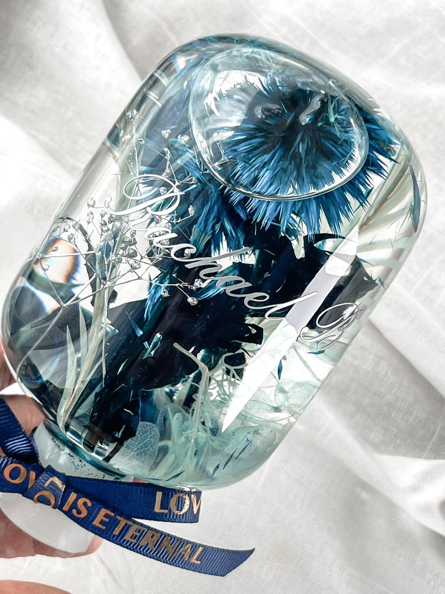 LED Flower Lamp Crystal Ball #3 - Mystic Aqua