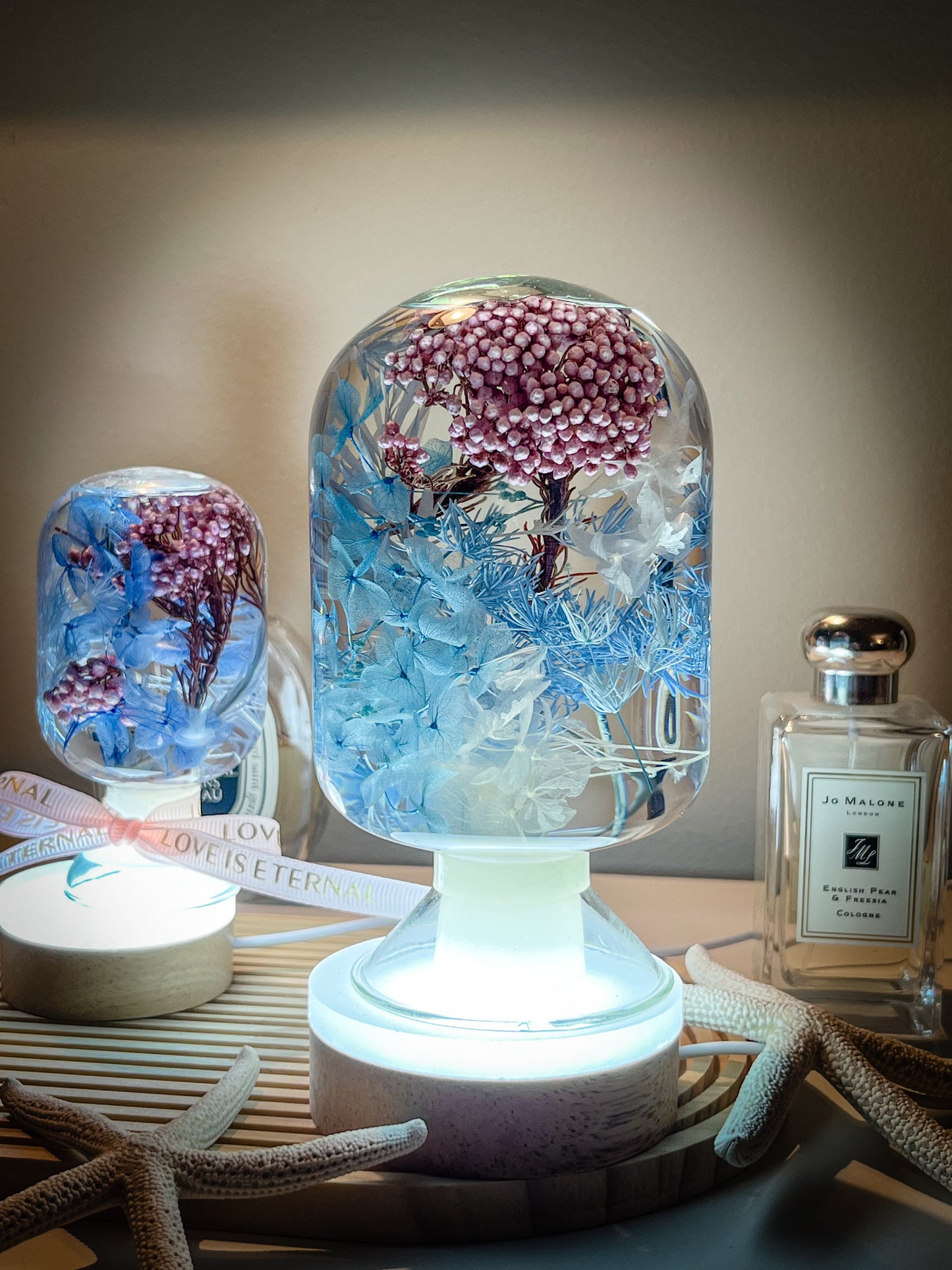 LED Flower Lamp Crystal Ball #1 - Pink in Skies