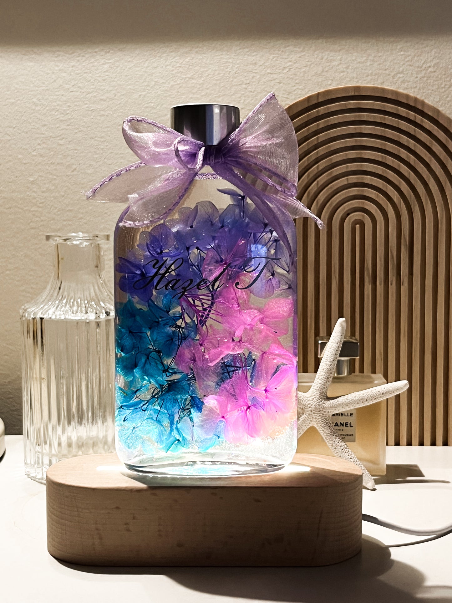 LED Light Bottle #14 - Ocean's Embrace