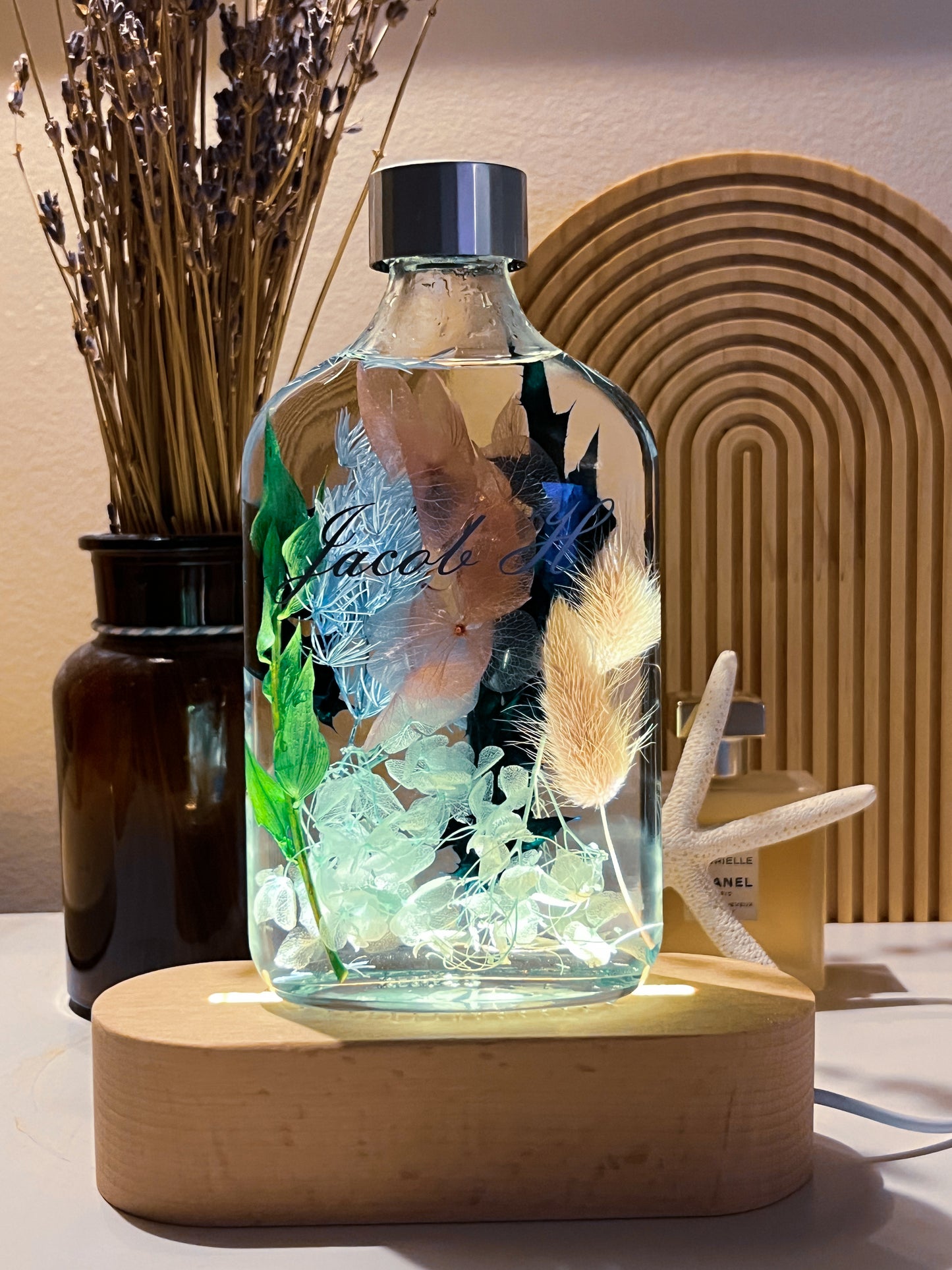LED Light Bottle #11 - Mauritius Lagoon