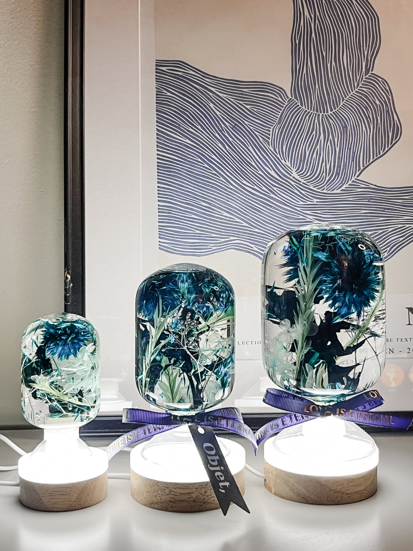 LED Flower Lamp Crystal Ball #3 - Mystic Aqua