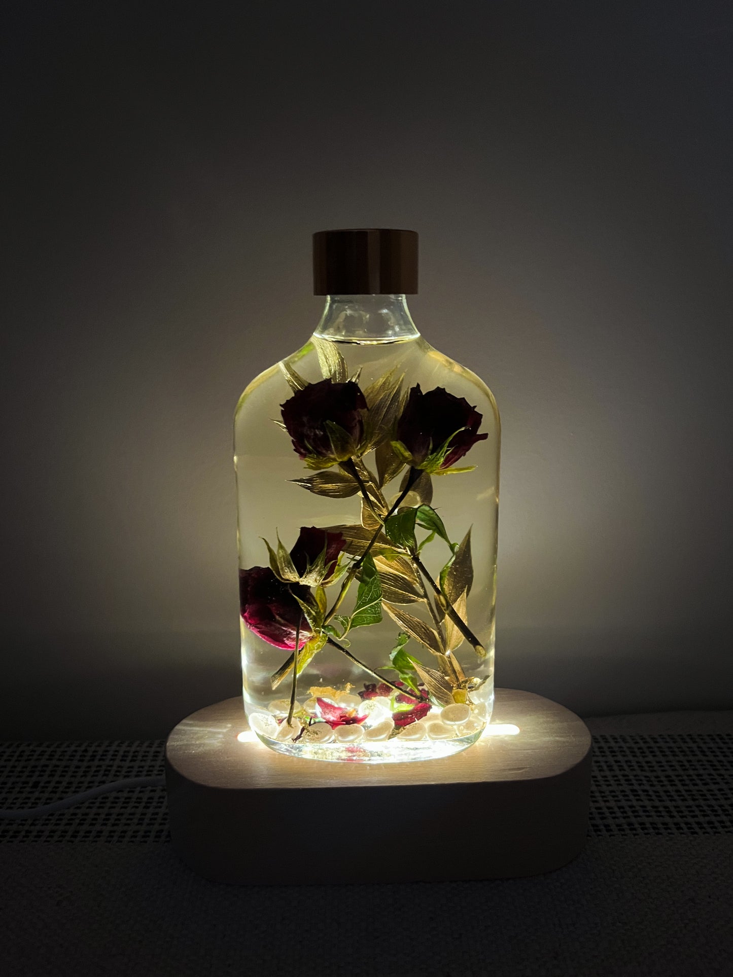 LED Light Bottle #12 - Pearl of the Rose