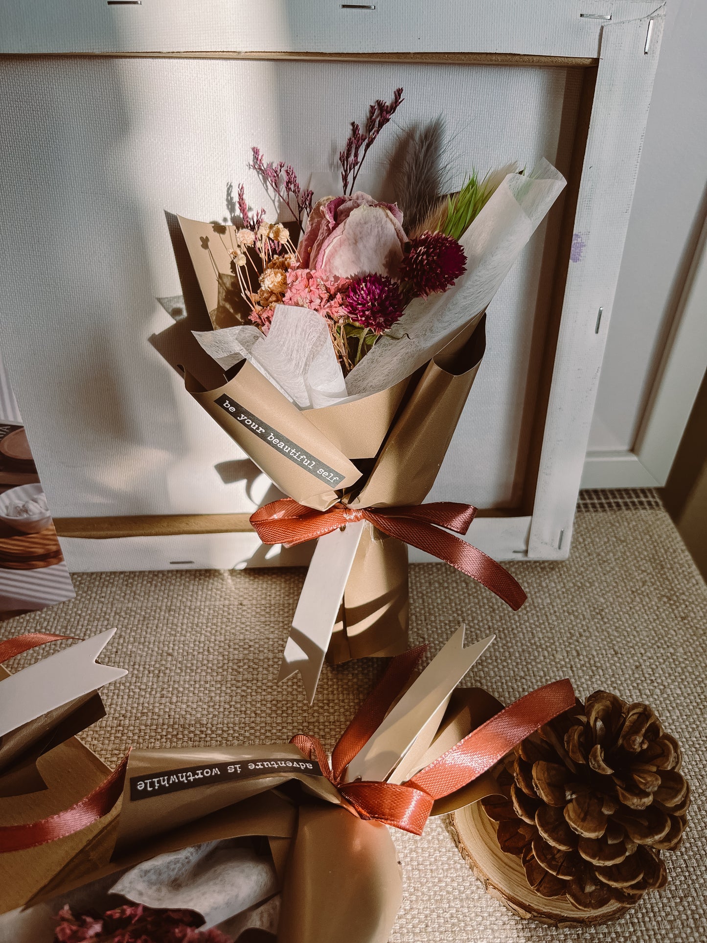 Dried rose mini bouquet