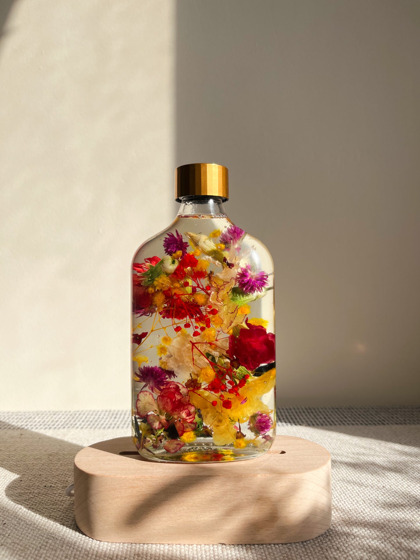 LED Light Bottle #16 - Floral Watercolor