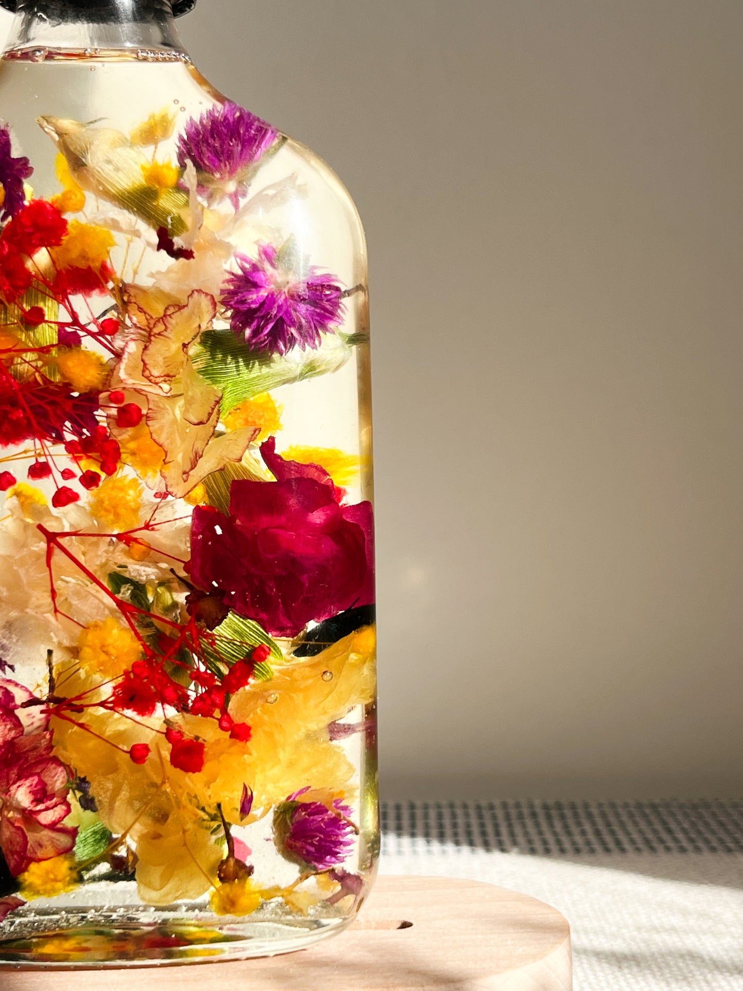LED Light Bottle #16 - Floral Watercolor