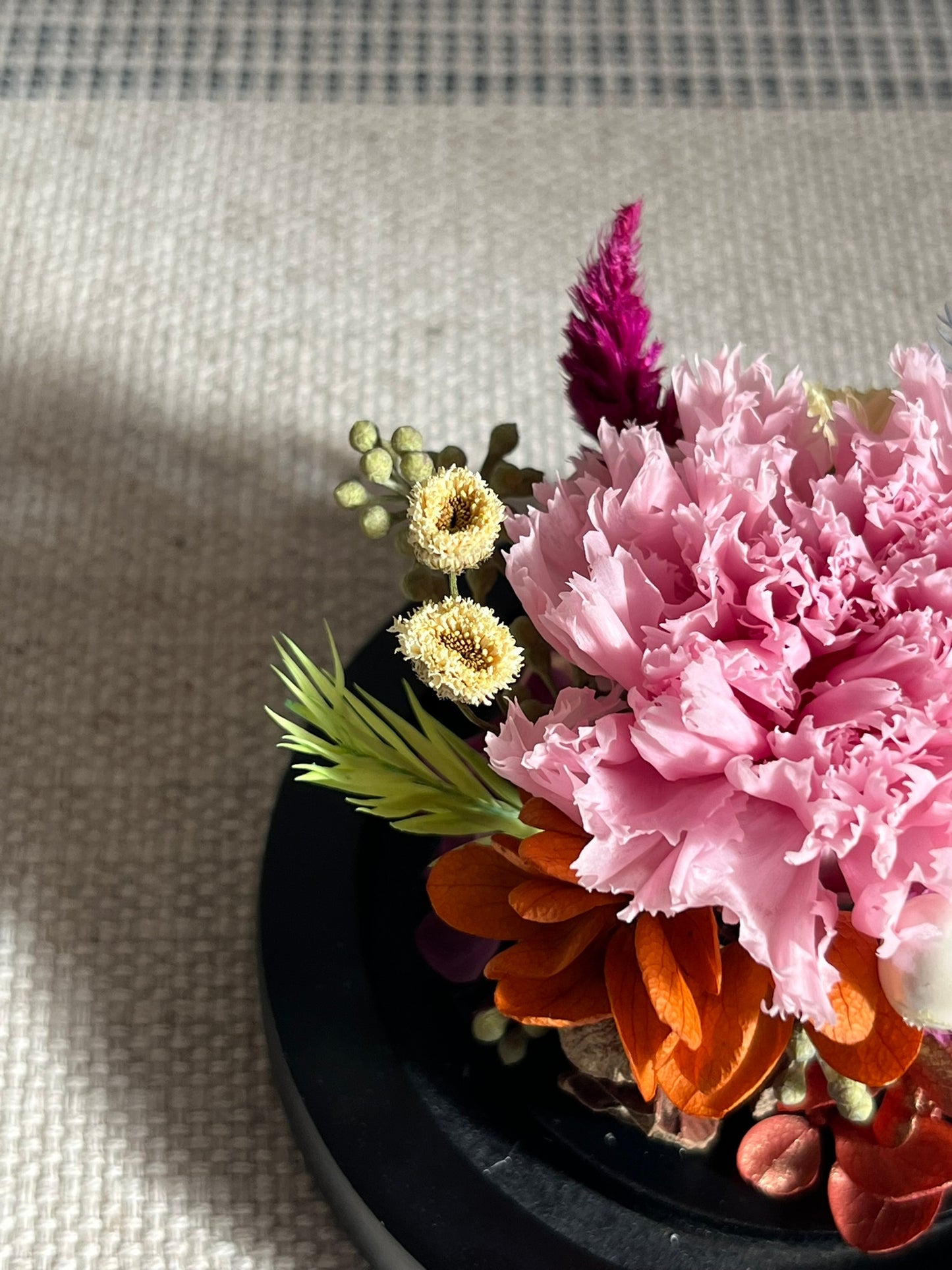 Mother's Day Gift Glass Dome #23 - Gratitude in a Carnation