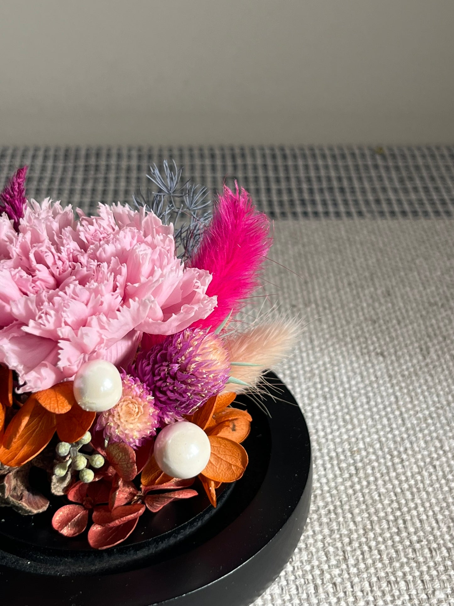 Mother's Day Gift Glass Dome #23 - Gratitude in a Carnation