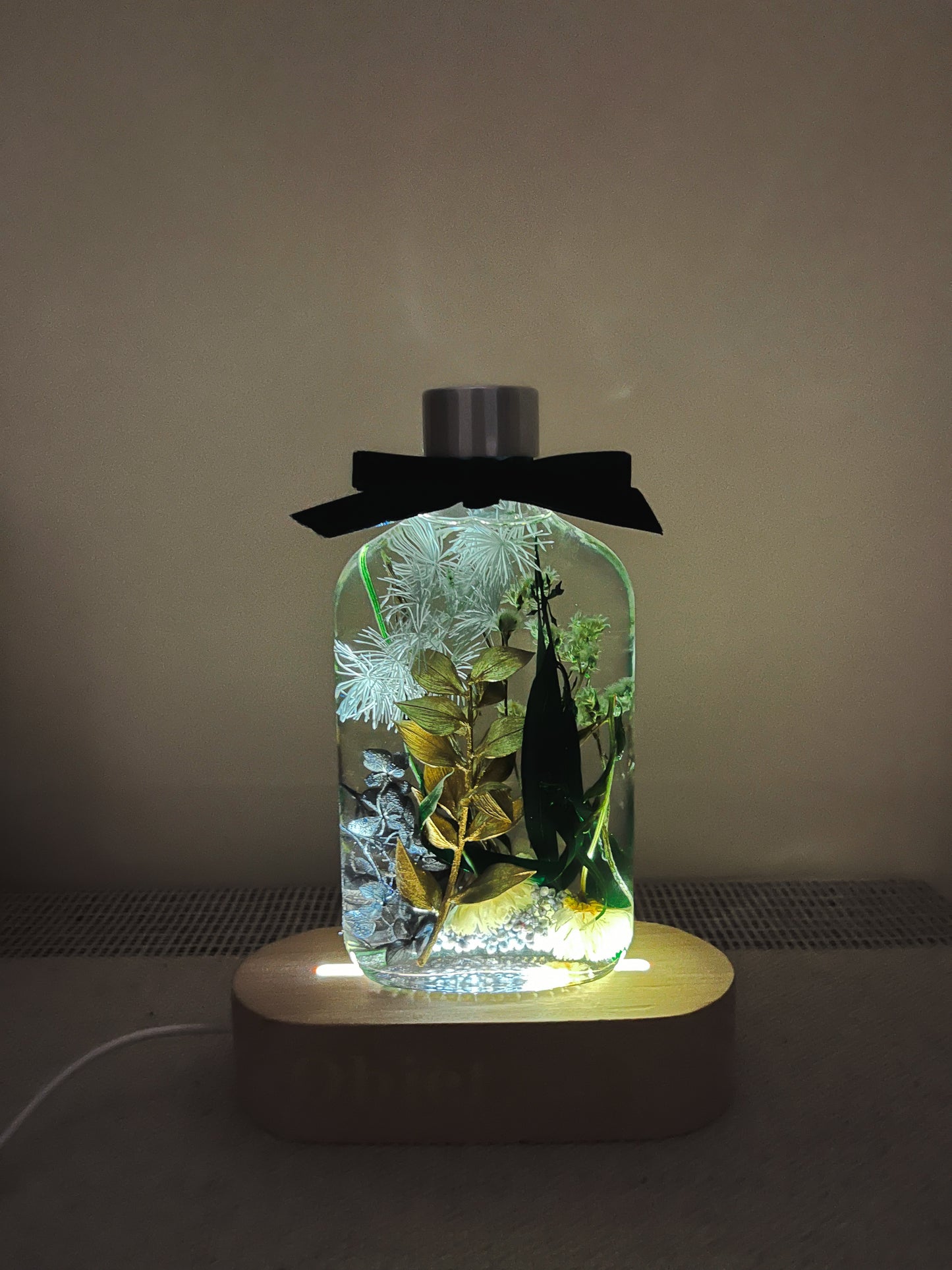 LED Light Bottle #4 - Verdant Noir