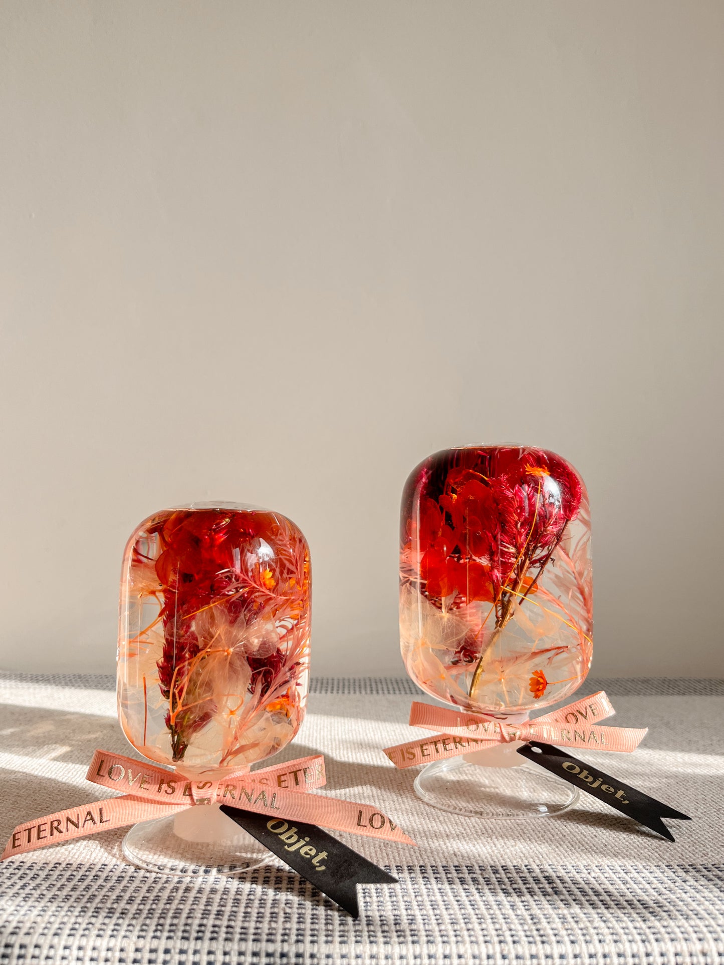 LED Flower Lamp Crystal Ball #7 - Fiery Celosia