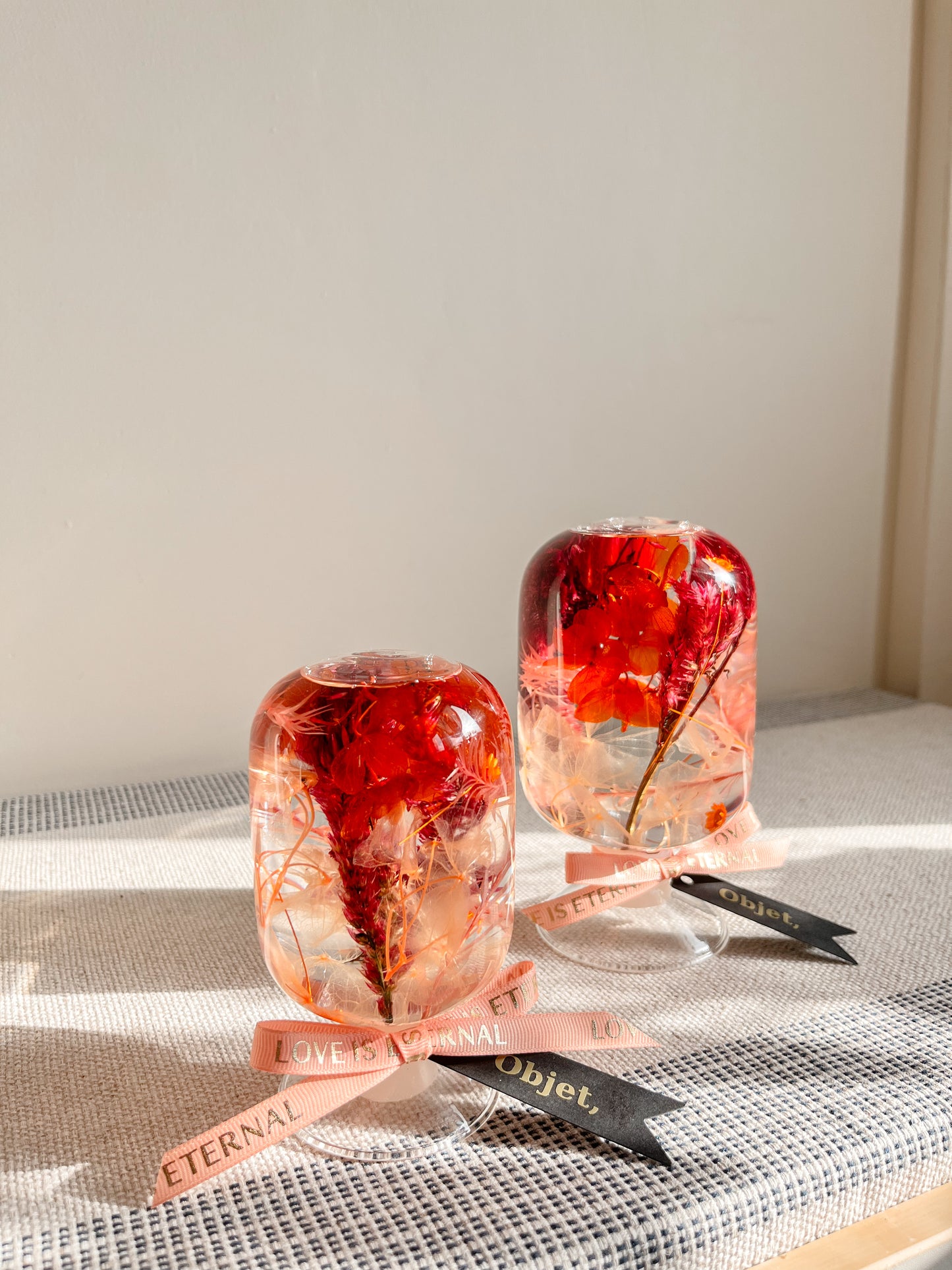 LED Flower Lamp Crystal Ball #7 - Fiery Celosia