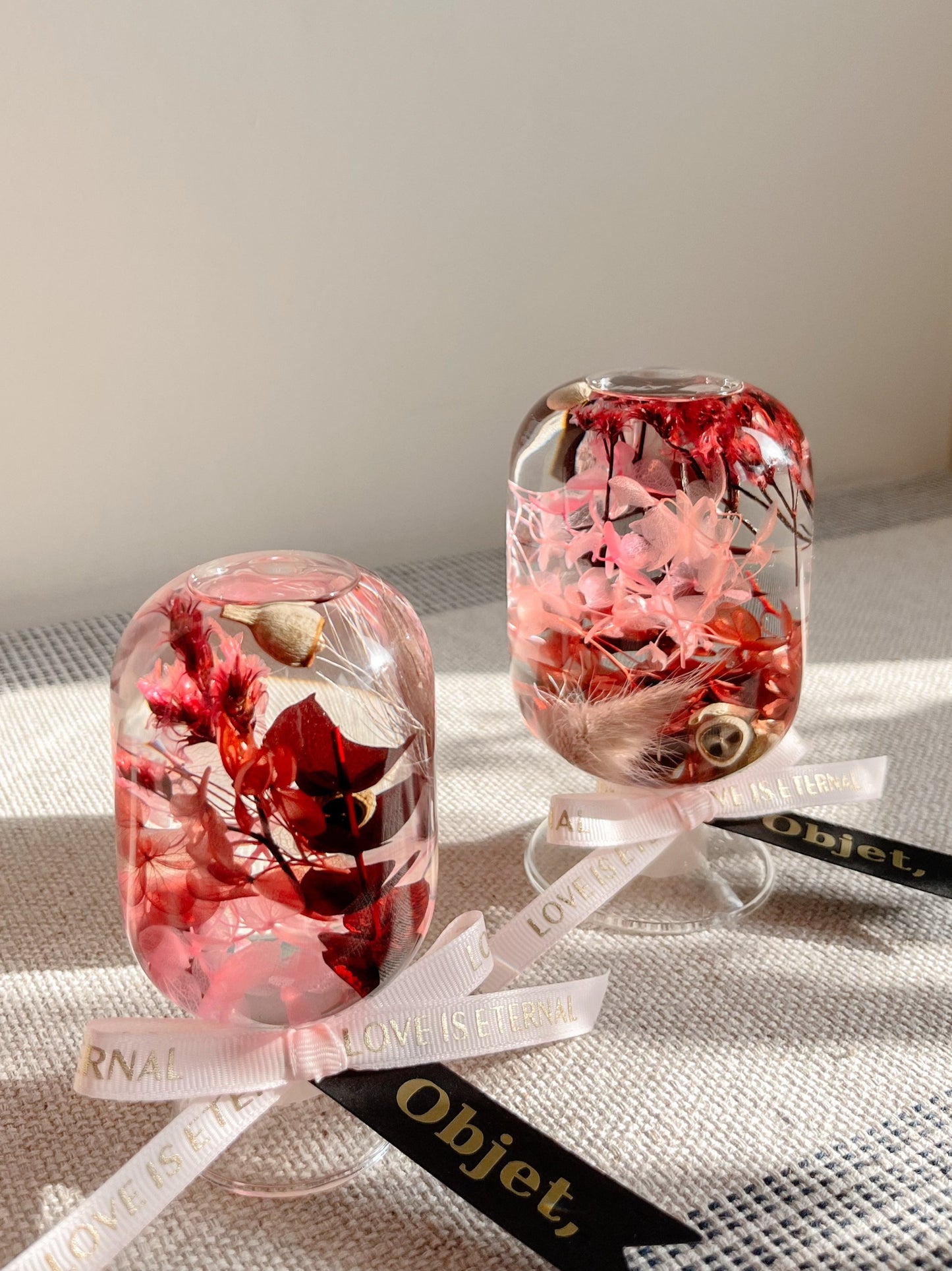 LED Flower Lamp Crystal Ball #4 - Blush Crimson Haze