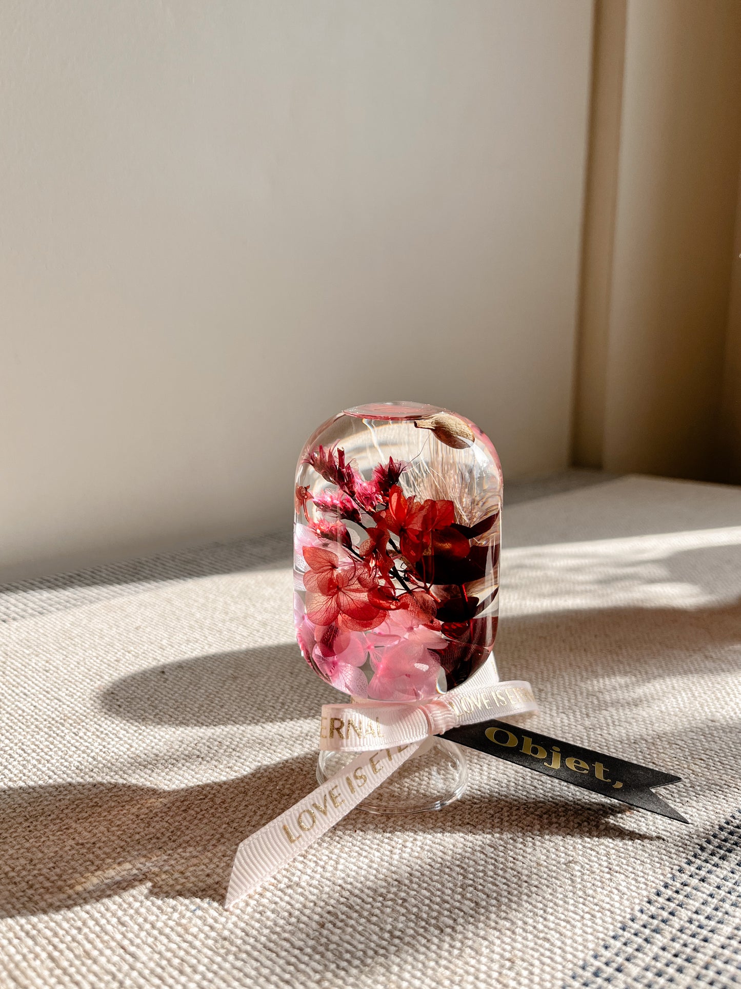 LED Flower Lamp Crystal Ball #4 - Blush Crimson Haze