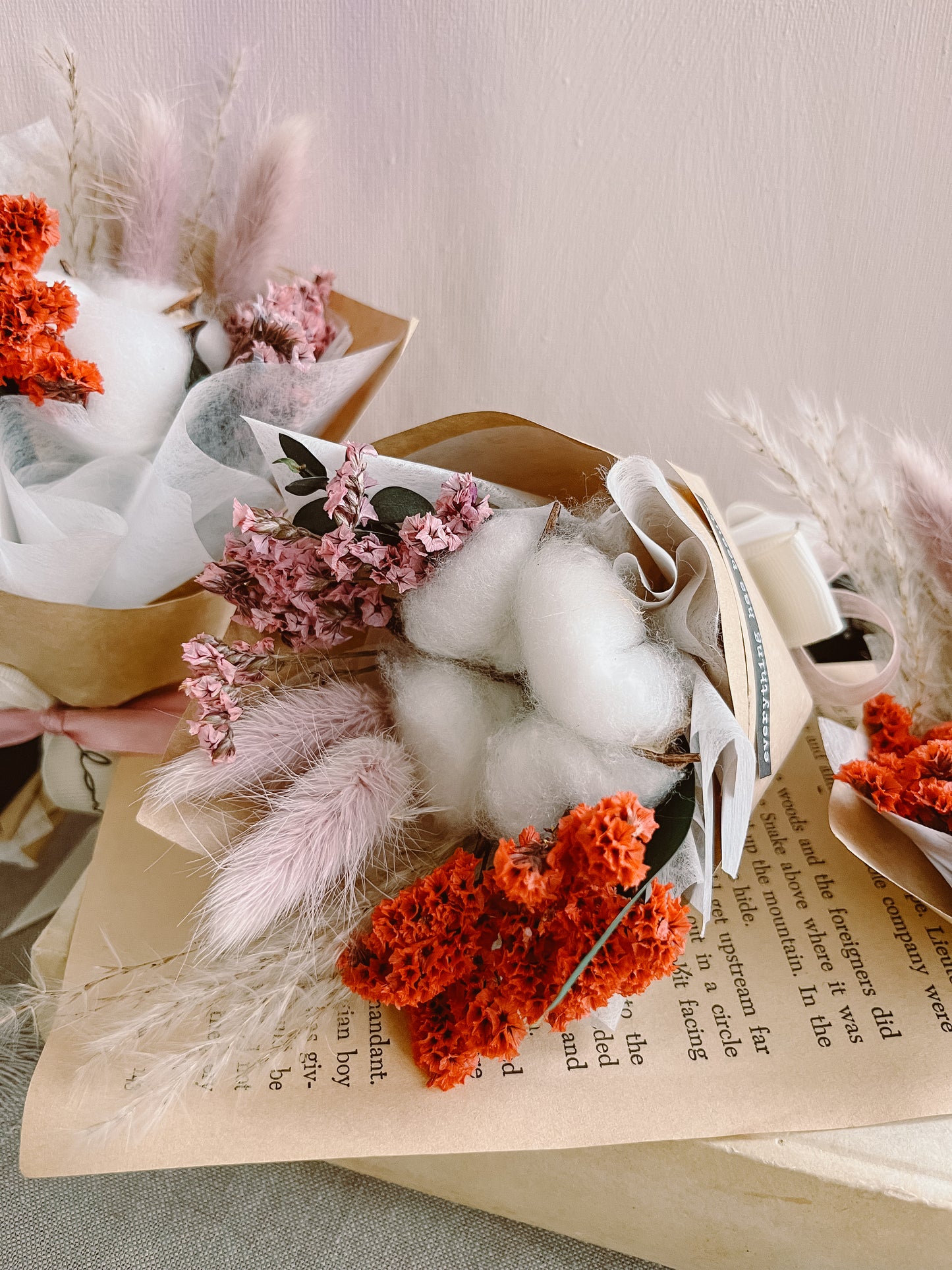 Cotton Flower mini bouquet