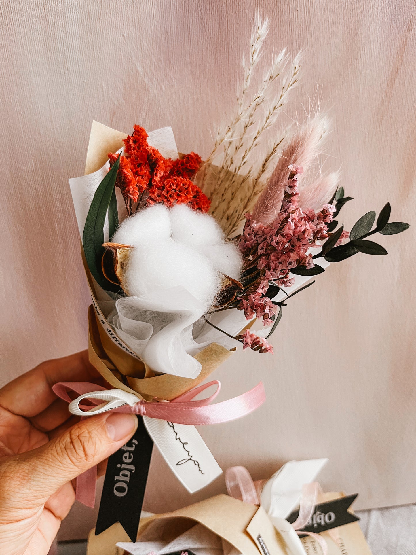 Cotton Flower mini bouquet