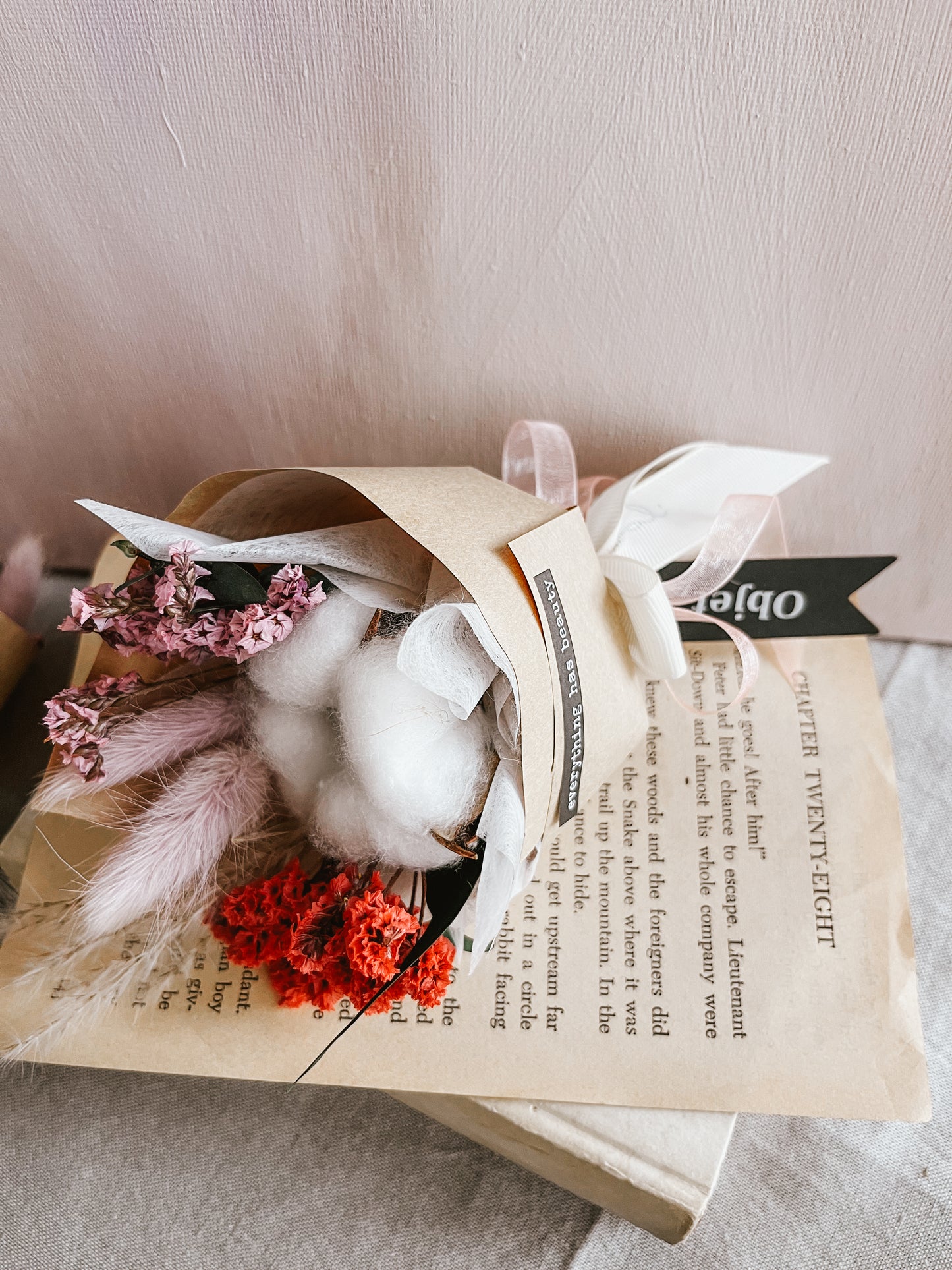 Cotton Flower mini bouquet