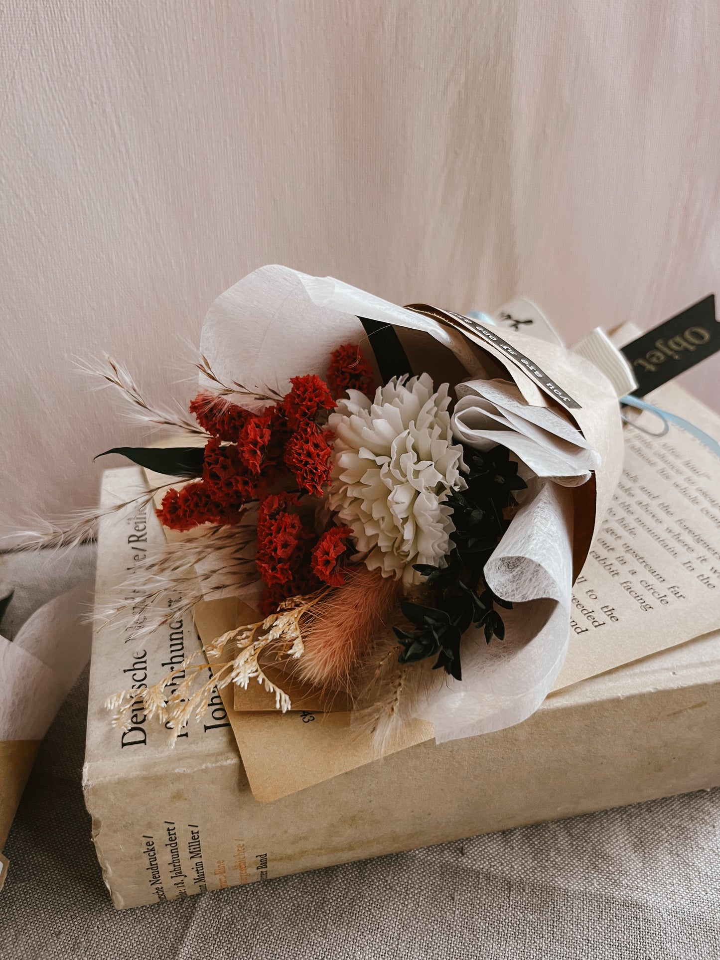 Carnation soap mini bouquet