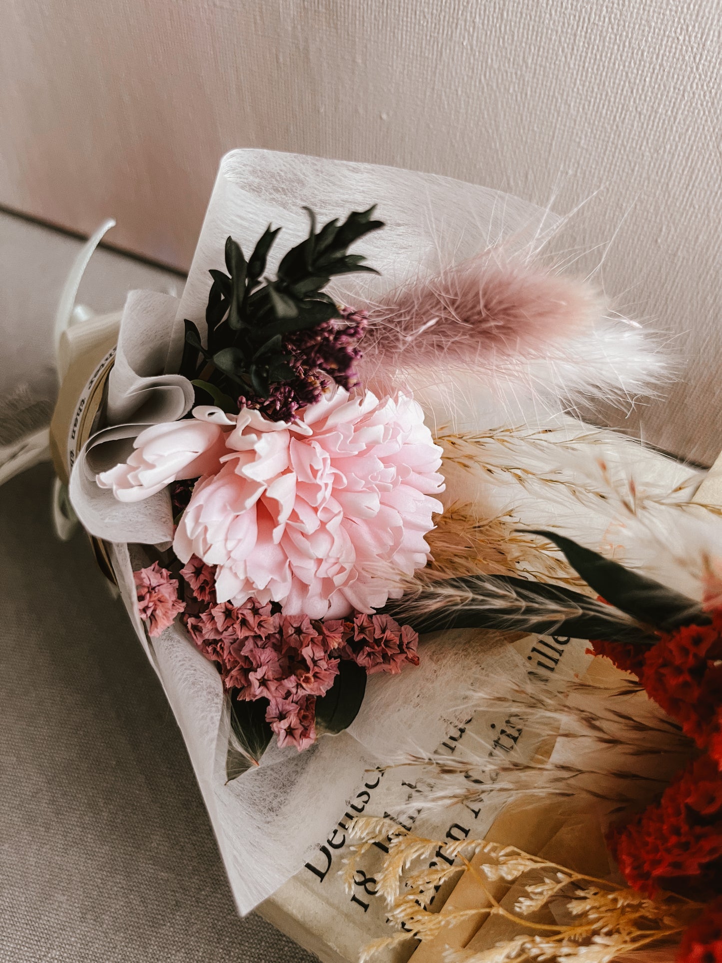 Carnation soap mini bouquet