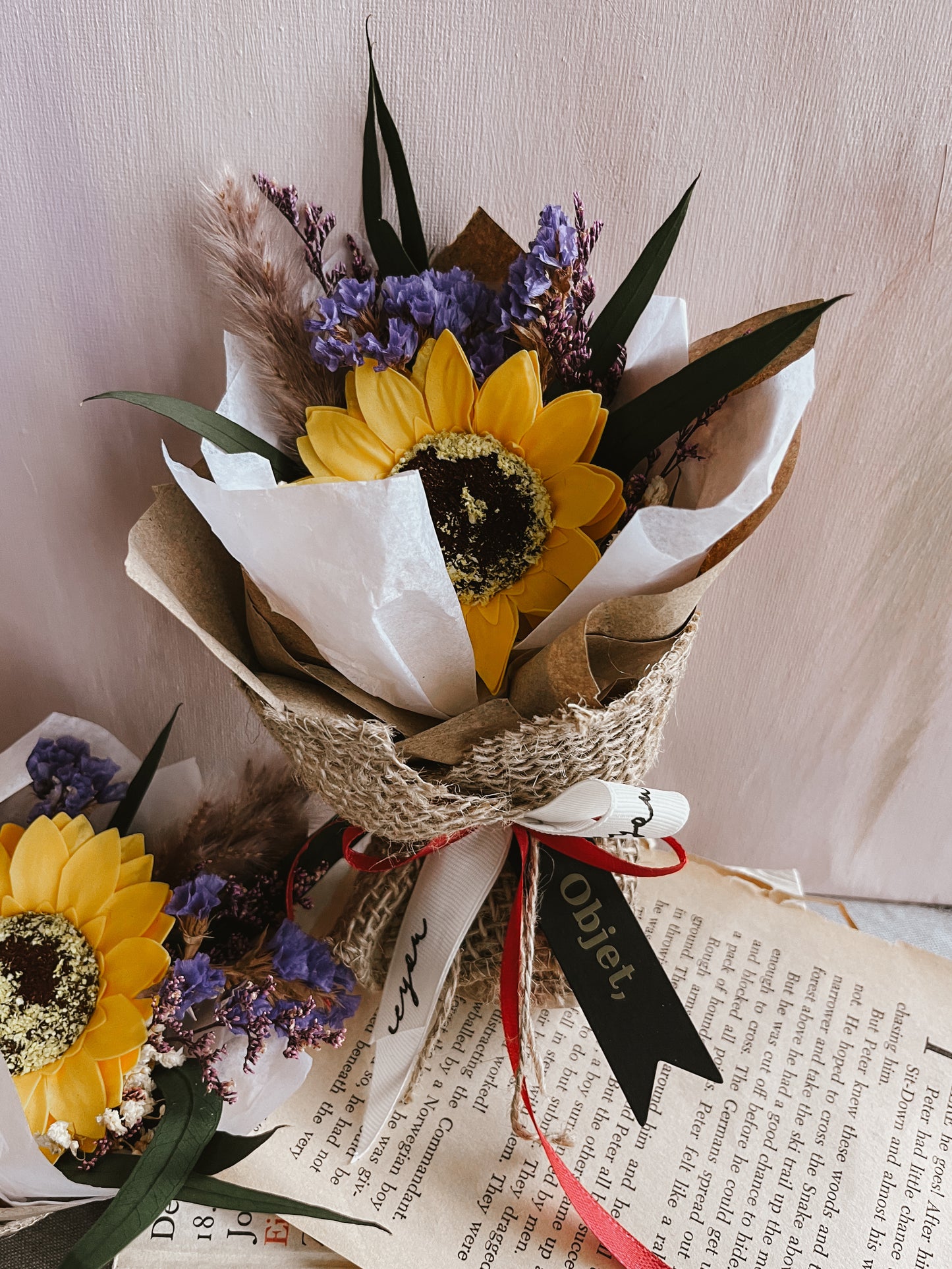 Sunflower soap mini bouquet
