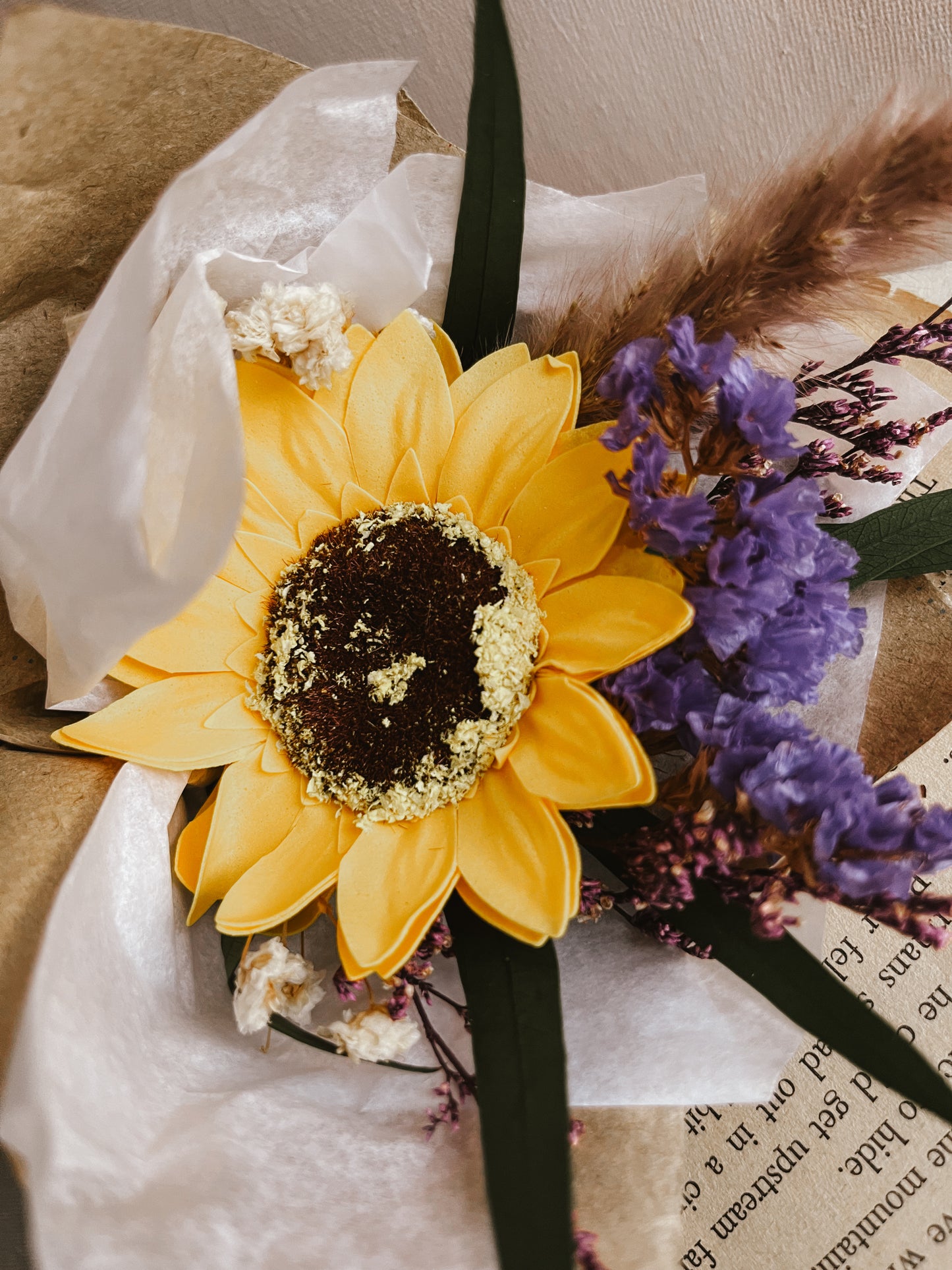 Sunflower soap mini bouquet