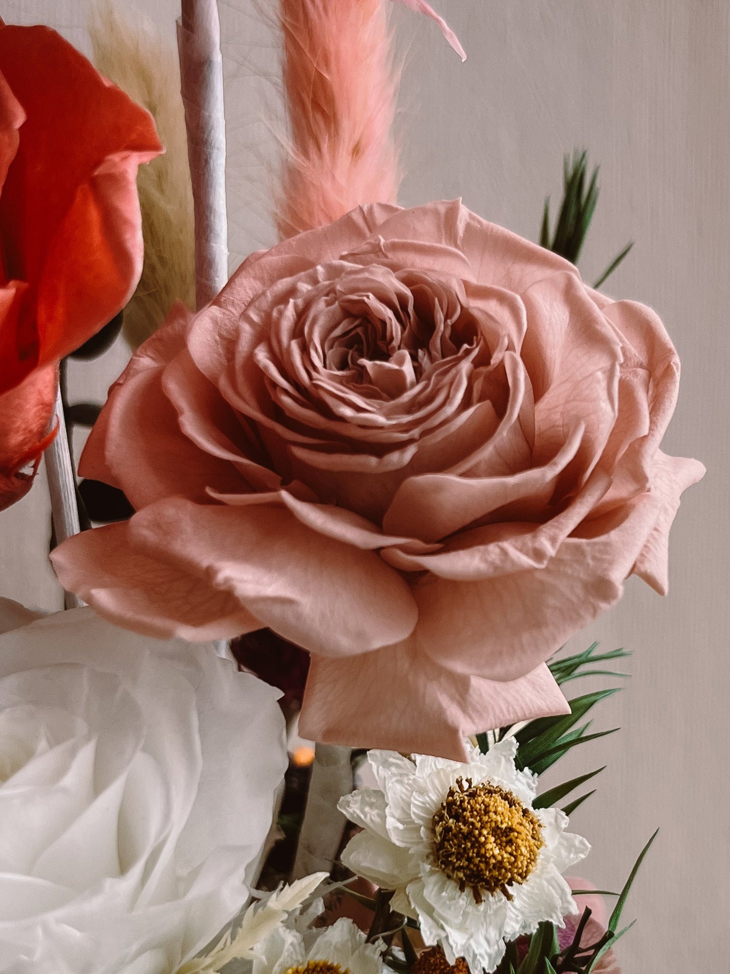 Forever Roses Glass Dome #7 Peony Garden