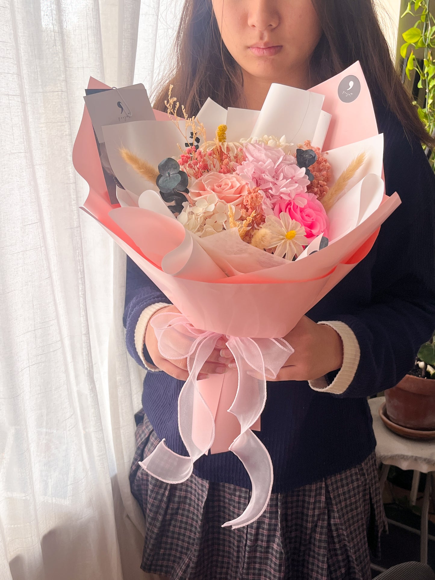 Pink Forever Roses Bouquet