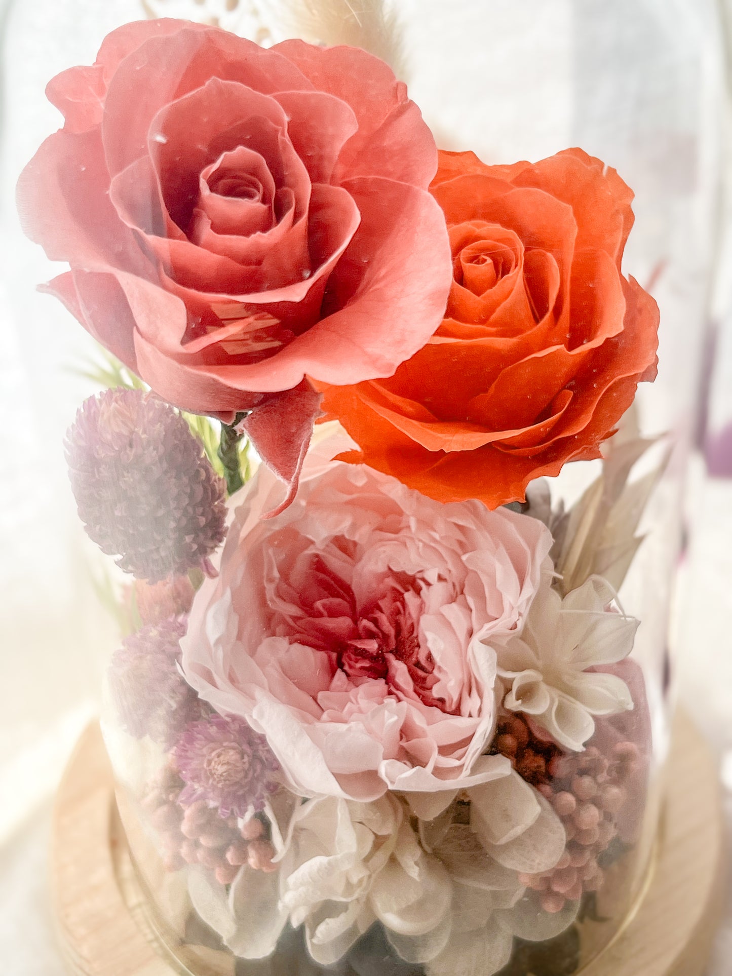 Romantic Gift Glass Dome #8 - Blossom Grove