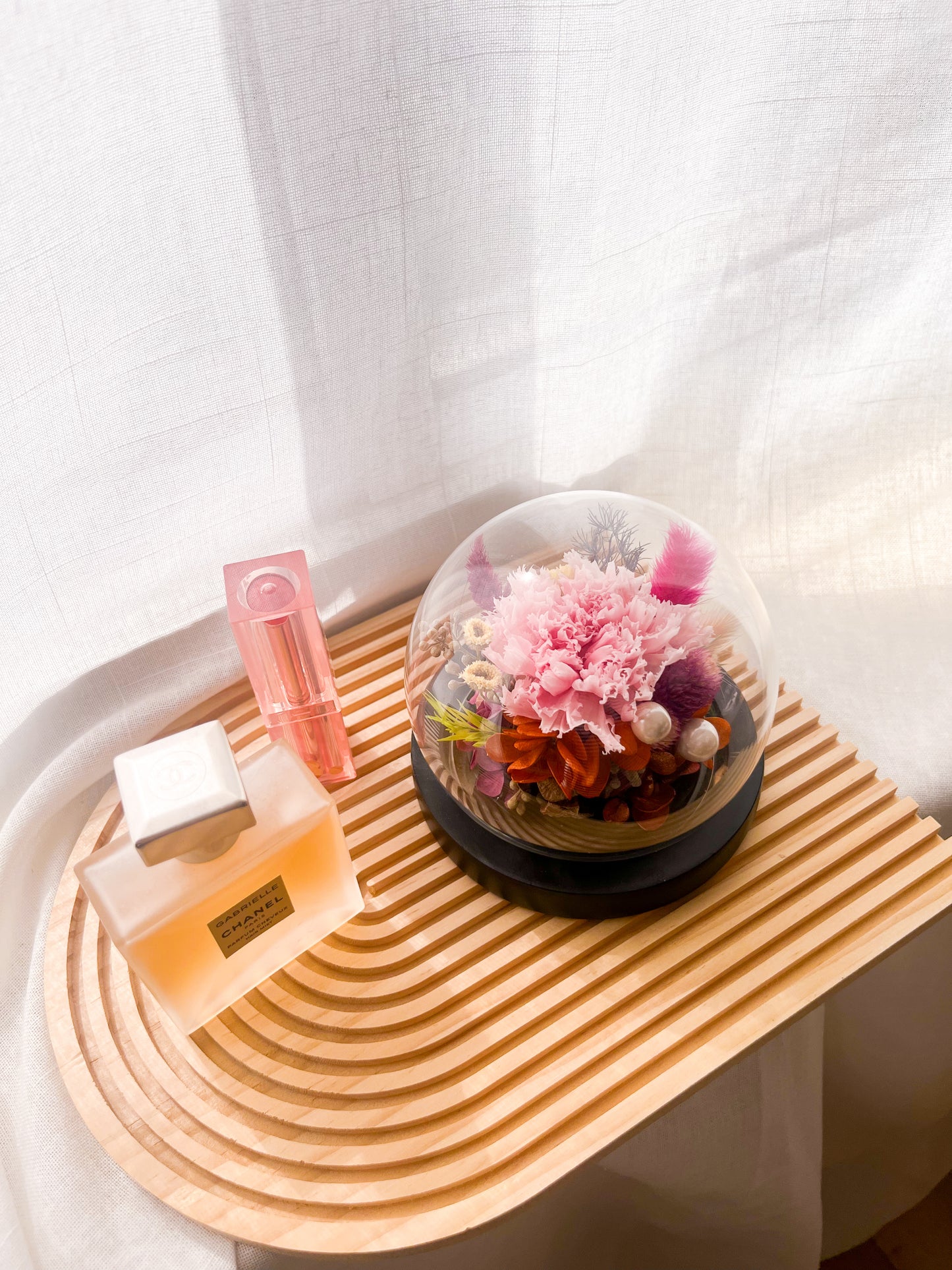 Mother's Day Gift Glass Dome #23 - Gratitude in a Carnation
