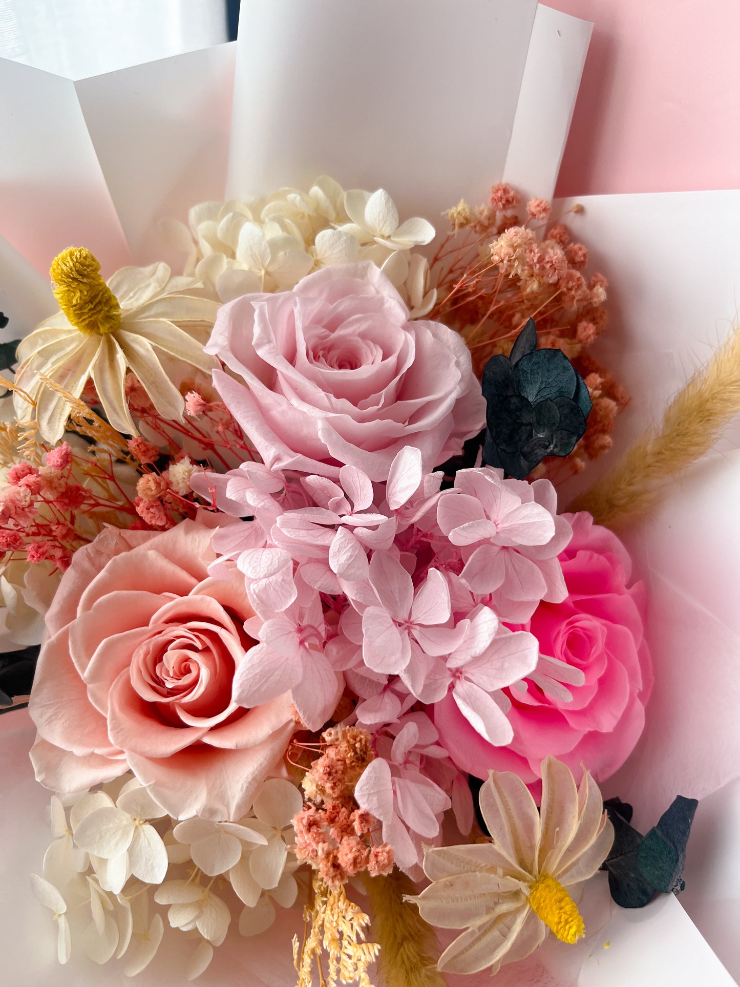 Pink Forever Roses Bouquet