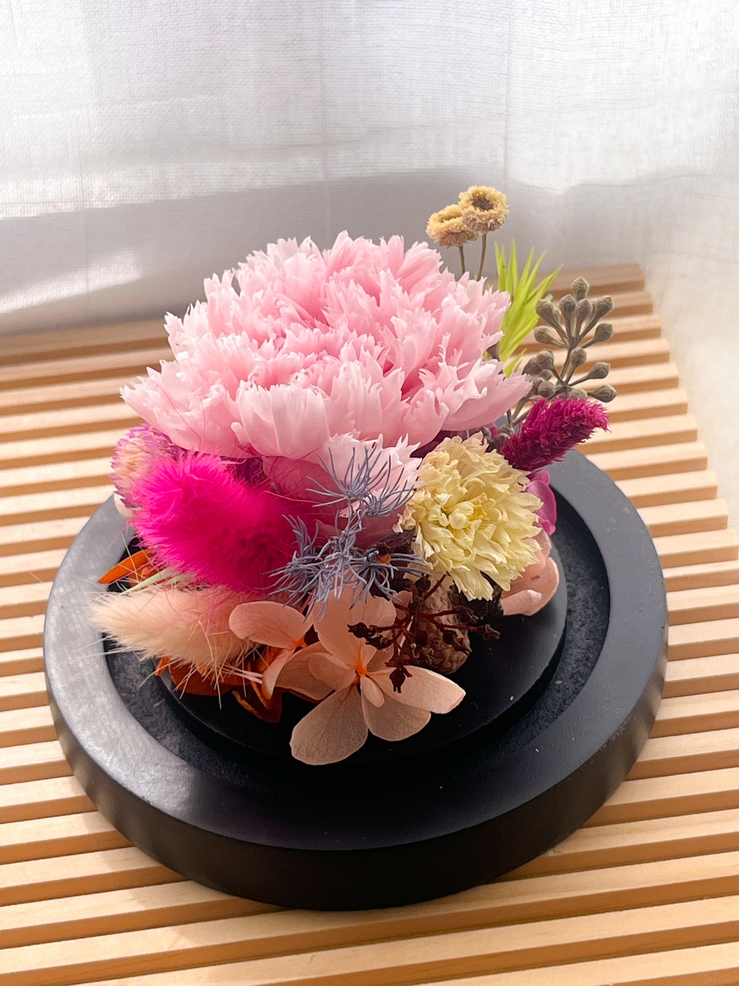 Mother's Day Gift Glass Dome #23 - Gratitude in a Carnation