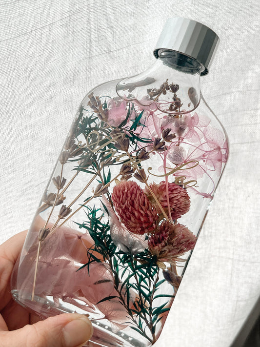 LED Light Bottle #5 - Lavender petalscape