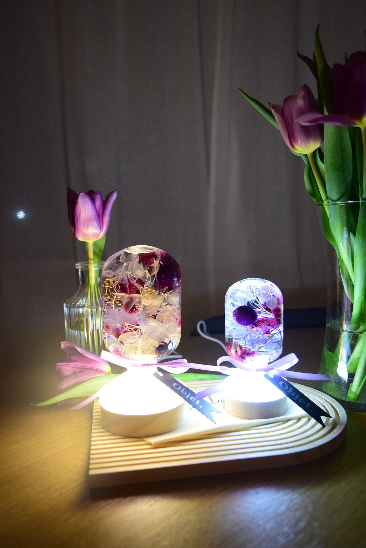 LED Night Light Crystal Ball #13 - Violet Dew