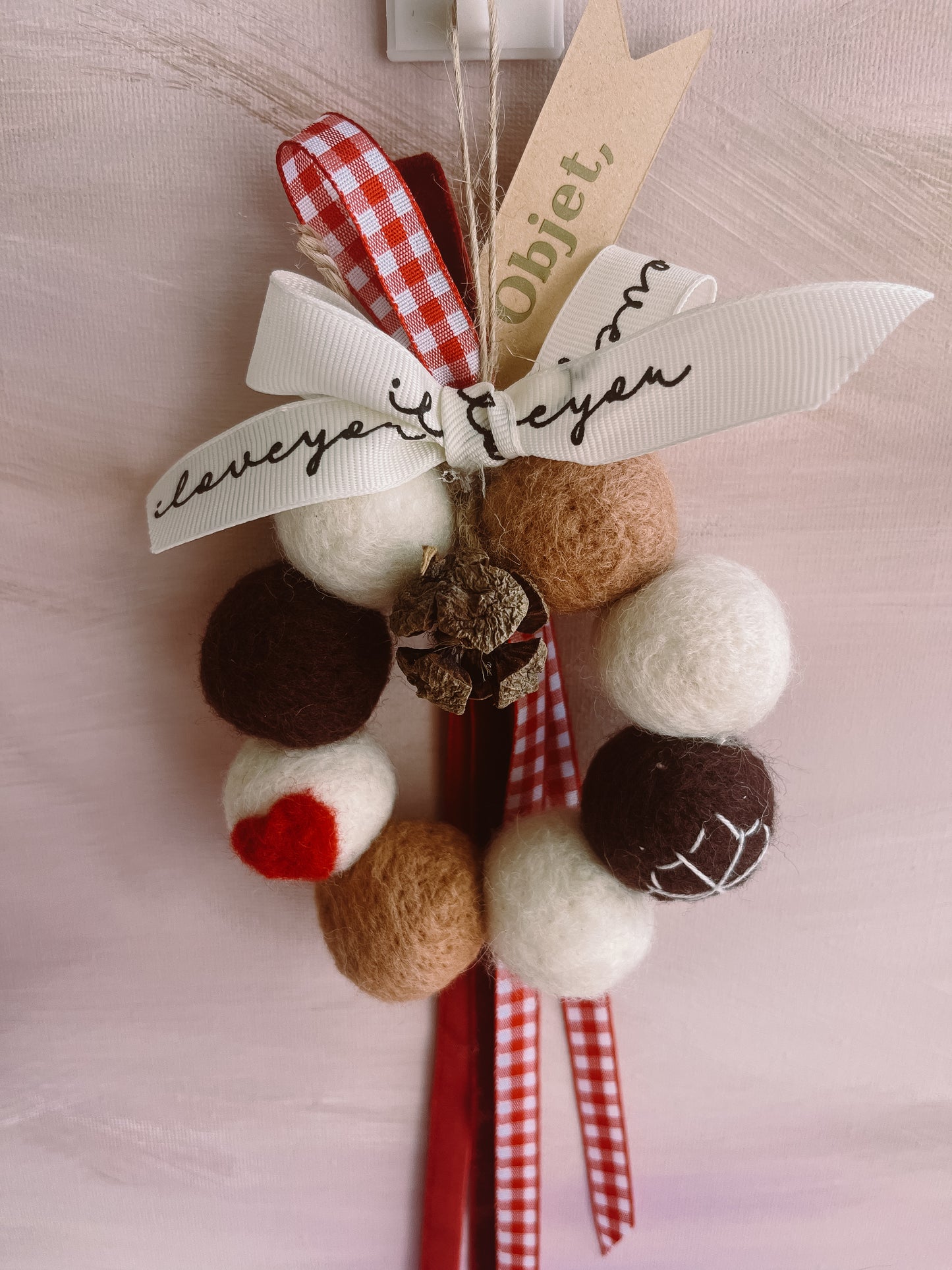 Mini Christmas Pom Pom Wreath