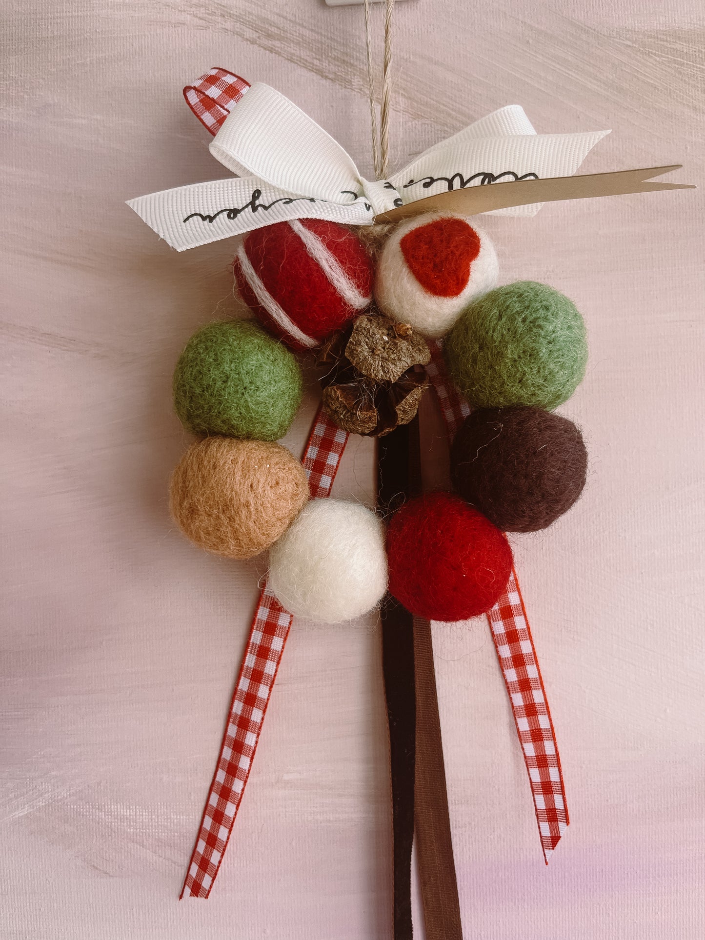 Mini Christmas Pom Pom Wreath
